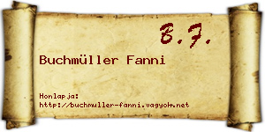 Buchmüller Fanni névjegykártya