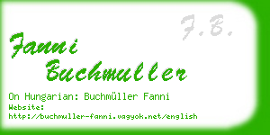 fanni buchmuller business card